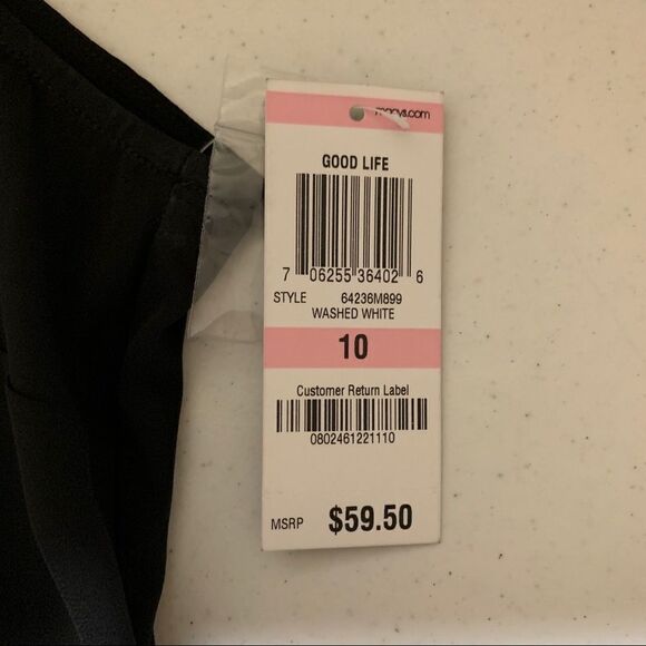 INC size 10 black and white blouse - Picture 6 of 8